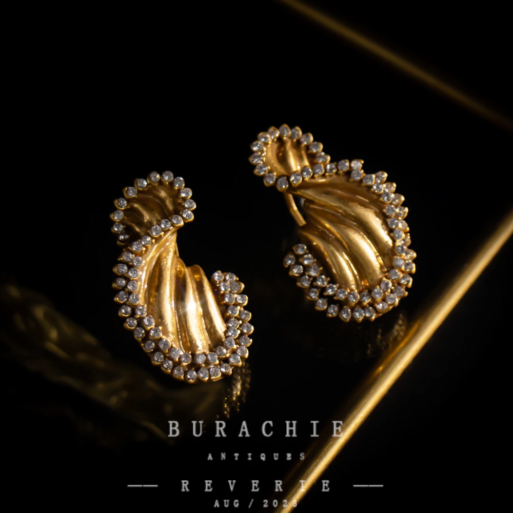 铜合金仿水晶耳饰 【6103】周年珍藏英｜经典原标克拉款CrownFrett