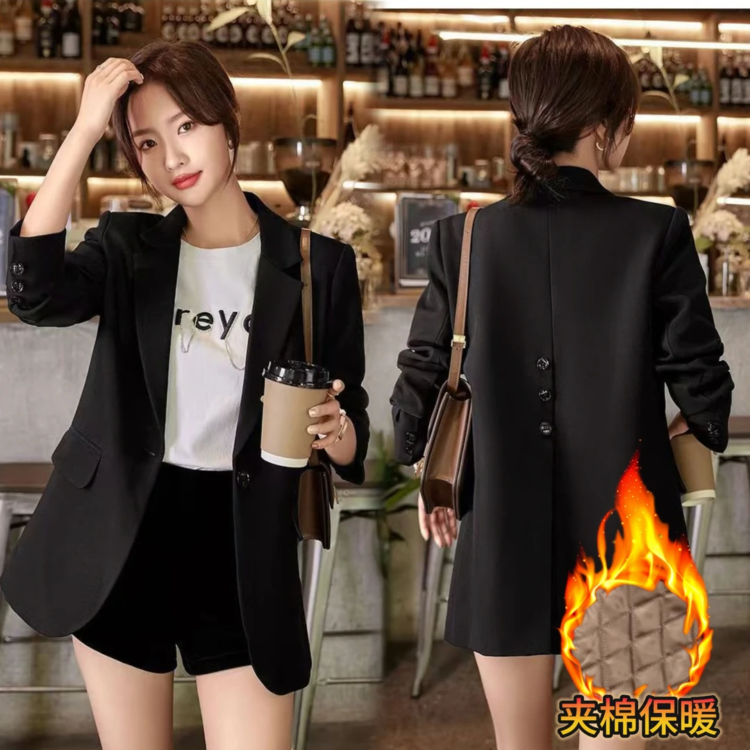 爆款小西装外套女2025春秋款小个子韩版宽松休闲修身显瘦抗皱西服