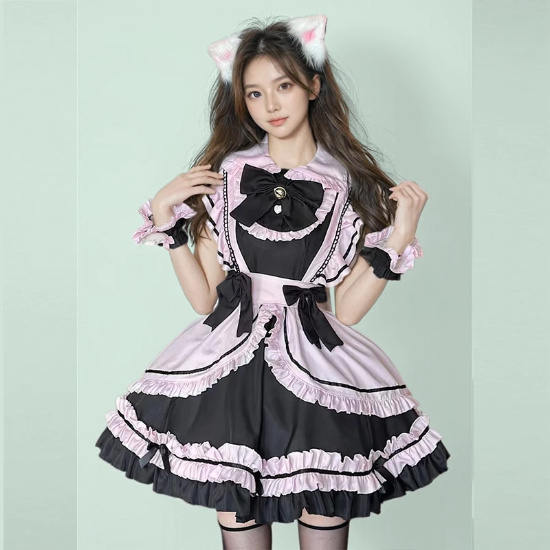 新款女仆套装洛丽塔可爱日系cosplay连衣裙lolita演出服网红直播
