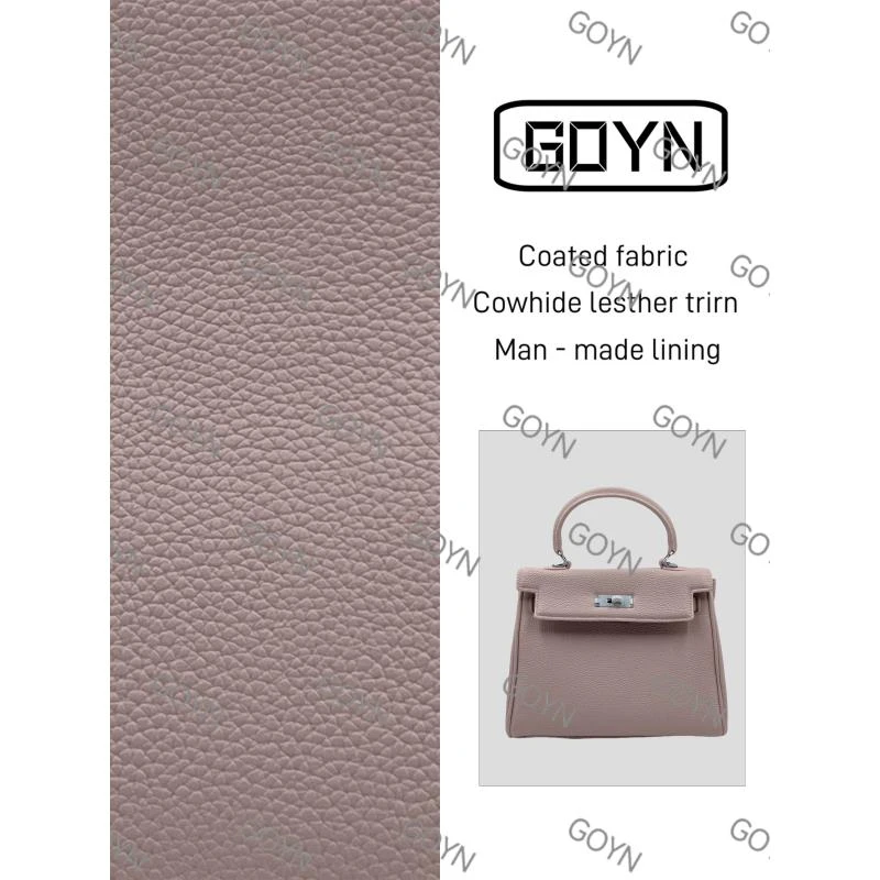 GOYN手工真皮女包手提包 彩色kl 粉色内缝25CM 0202