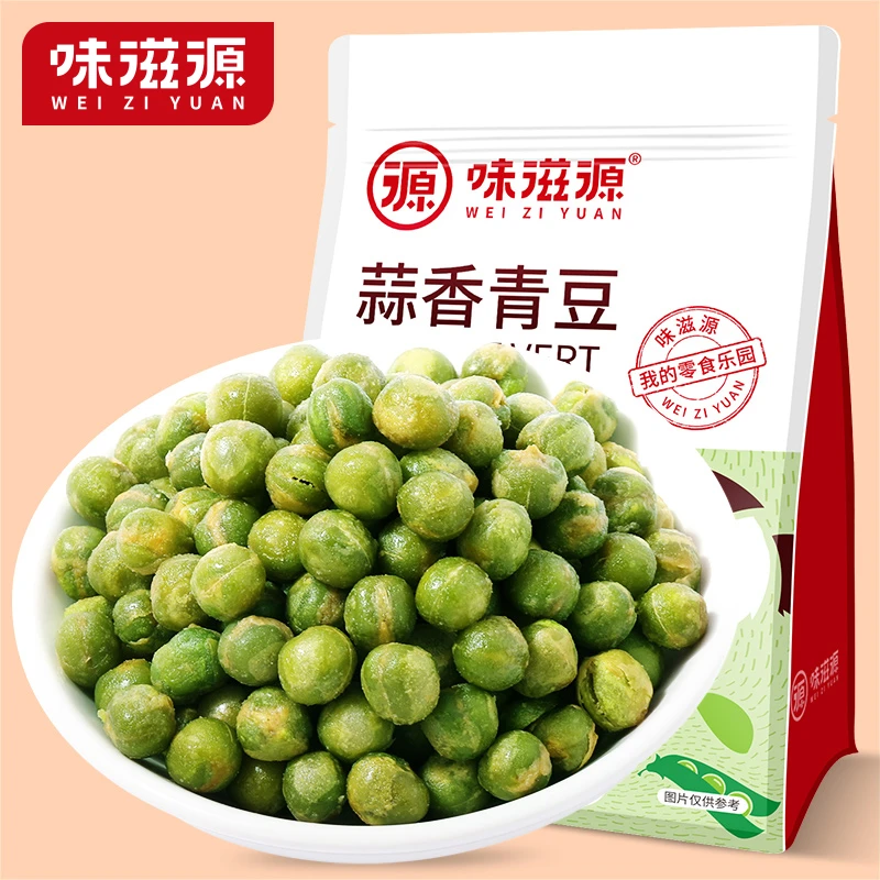 味滋源蒜香牛肉青豆500g袋装坚果炒货特产小吃休闲开袋即食零食品