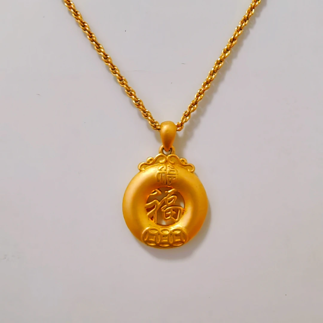 合金吊坠 【精品平安福吊坠】双面戴吊坠男女同款百搭经典