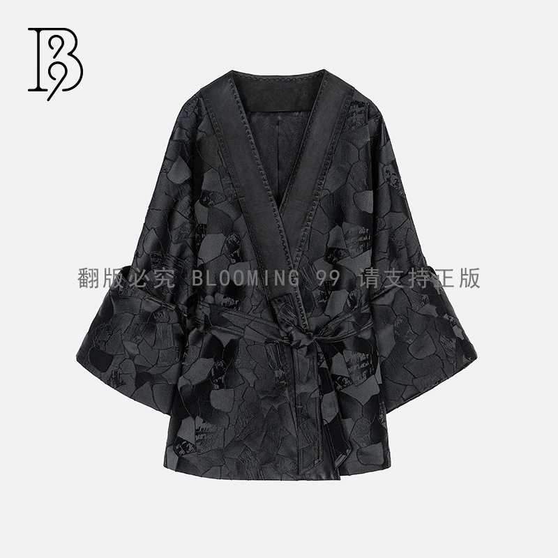 【B99官方旗舰店】女装秋冬时尚复古印花新品外套定制款ZT13006-A