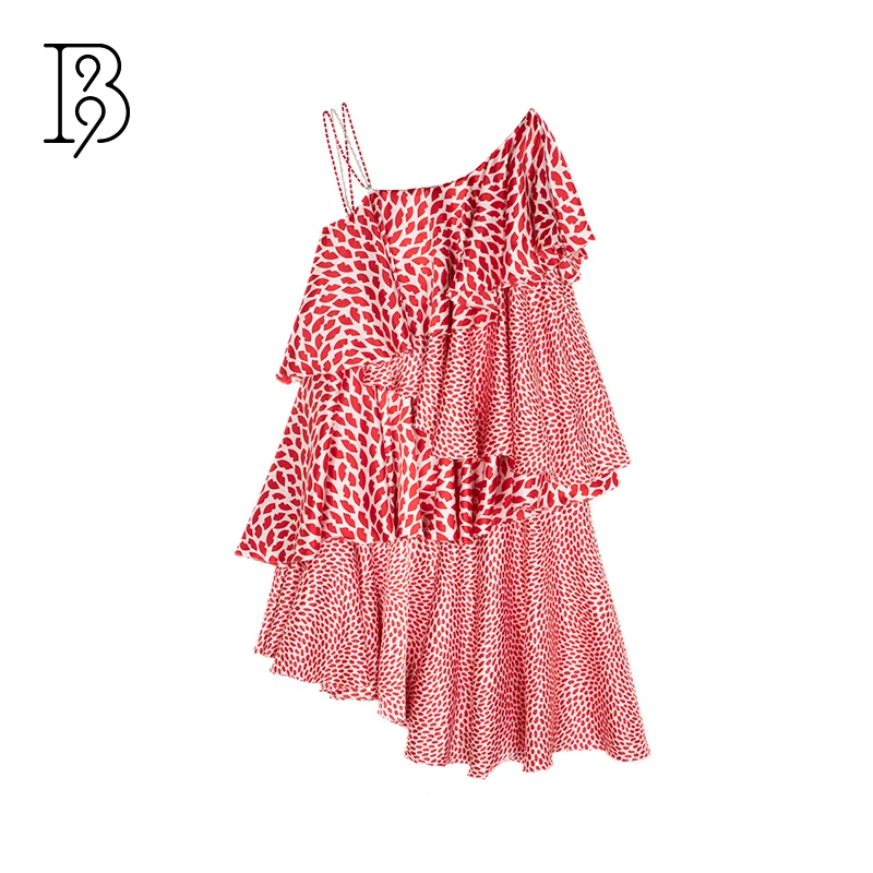 【B99官方旗舰店】 春天仙女裙设计师款波点吊带连衣裙EWDS21009