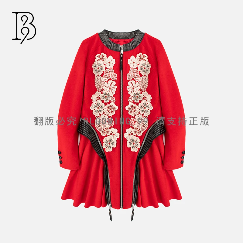 【B99官方旗舰店】女装长款大衣FGWCA00287-2
