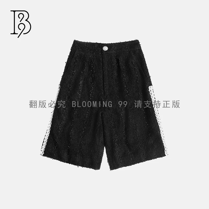 【B99官方旗舰店】设计师款女士时尚中长款小香裤子WFSCA23066