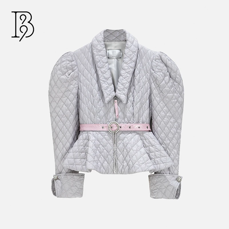 【B99官方旗舰店】女士小香风时尚菱格短款秋冬外套DJWCA15525