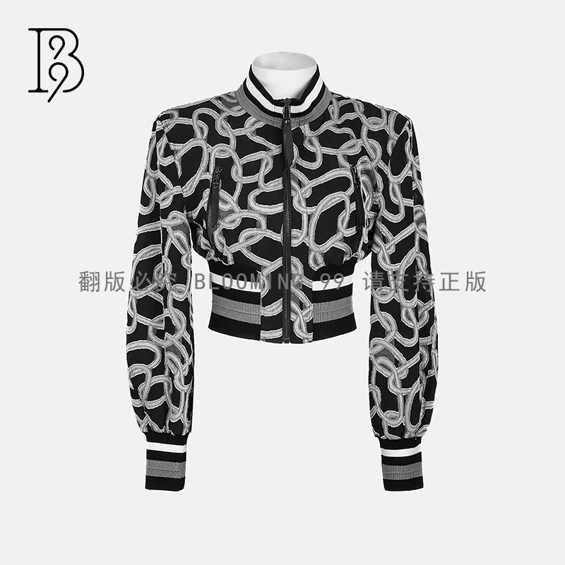 【B99官方旗舰店】B99女装春季新款时尚夹克外套DJWCS25623运动