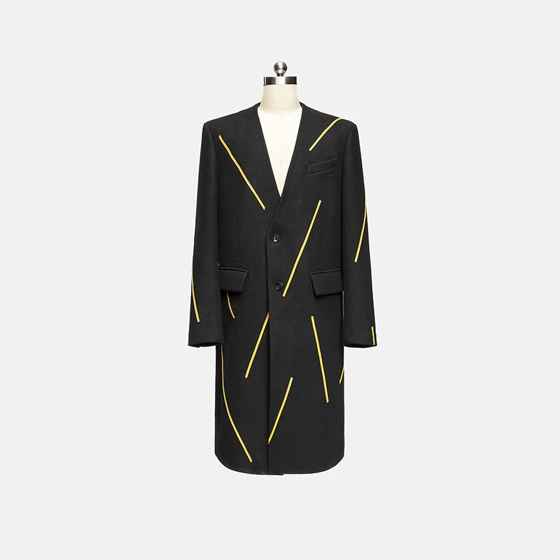 Y'MIN 设计师款时尚休闲中长款外套大衣YM-MCAW213263