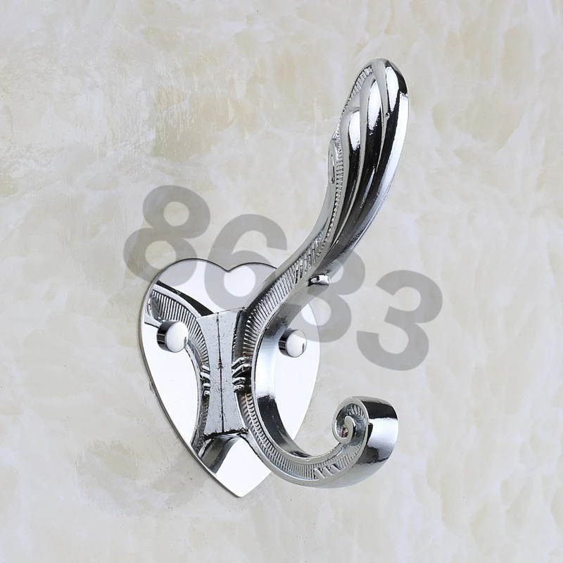 应易达全实心铝合金衣帽钩欧式单个挂钩卧室玄关厨房衣服挂钩卧室