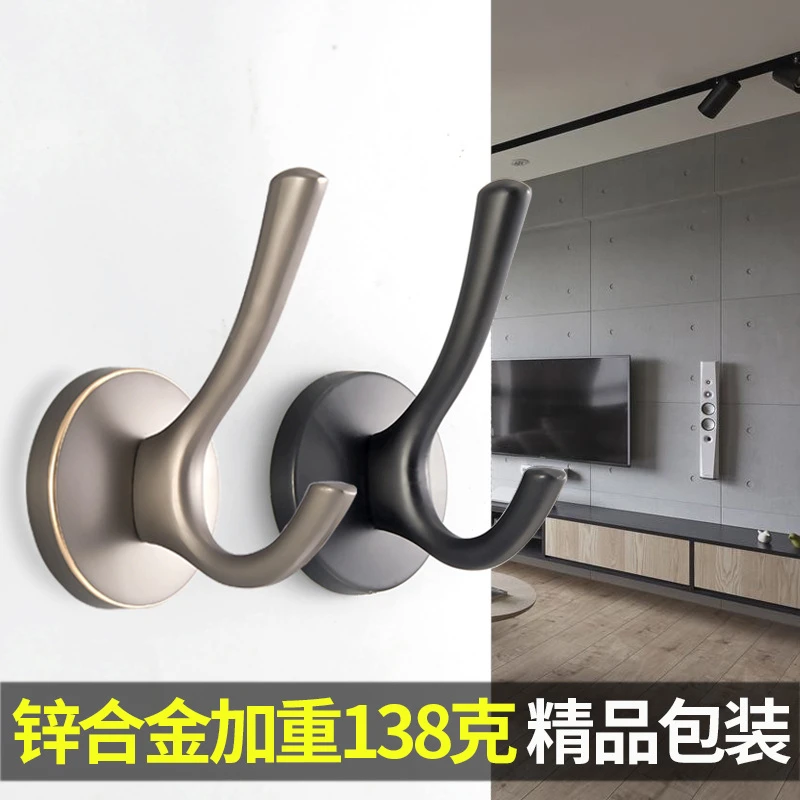 金属挂衣钩单个进门衣柜衣服挂钩壁挂墙上衣帽钩玄关门后免打孔
