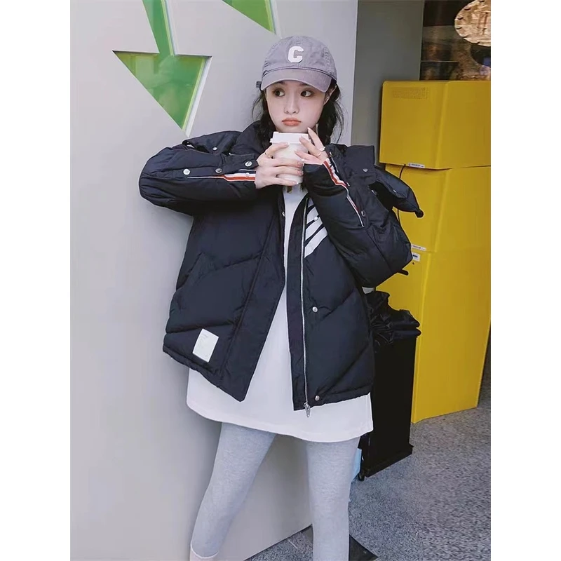 【奥莱专属】原创新款时尚休闲连帽保暖小众设计白鸭绒羽绒服