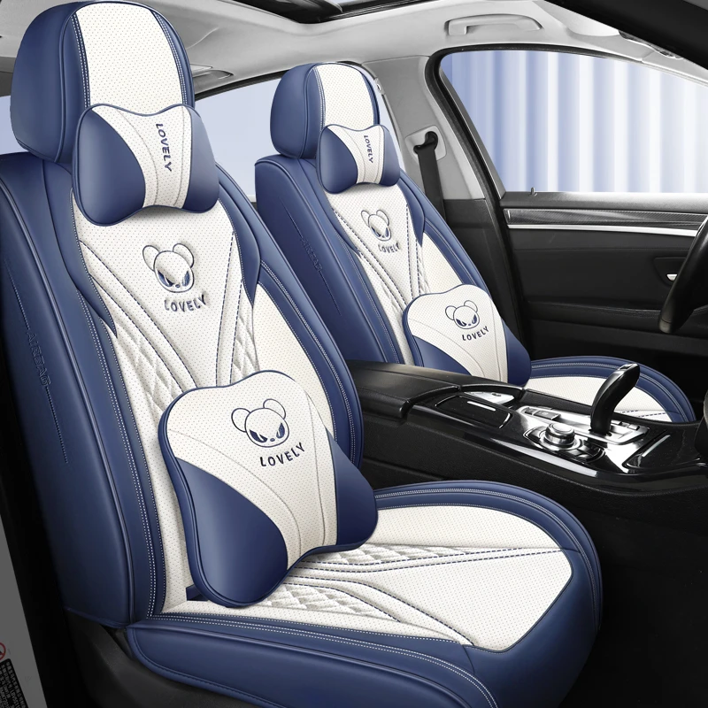 新款卡通汽车座套四季全包围专用座椅套全皮透气座垫五座汽车坐垫