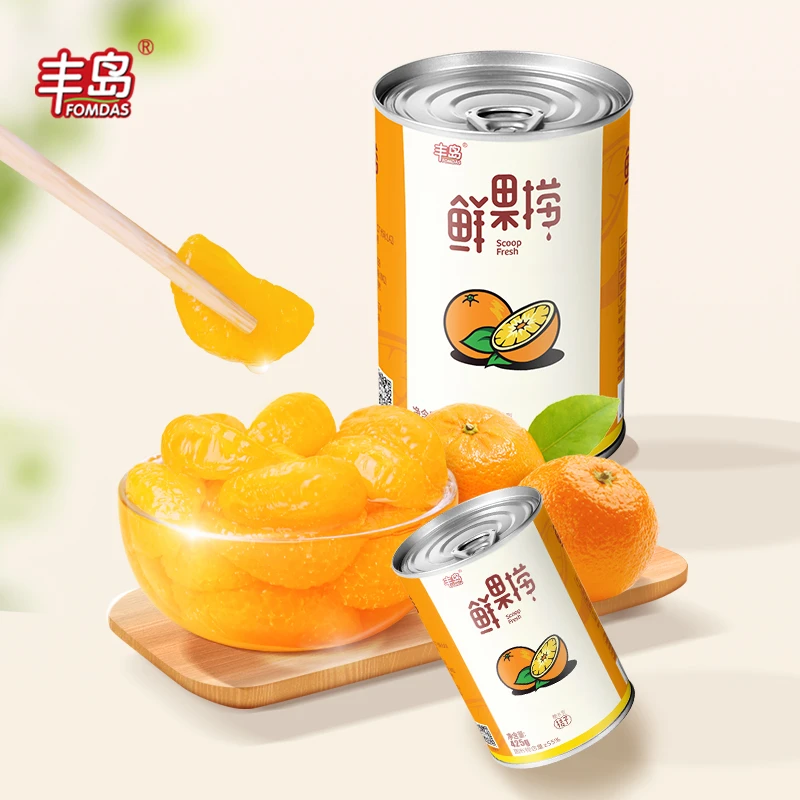 丰岛鲜果捞新鲜爽滑爆汁糖水橘子罐头425g*12罐原味桔子水果罐头