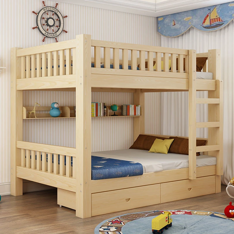 上下床双层床两层全实木高低床大人儿童子母床成年宿舍上下铺木床
