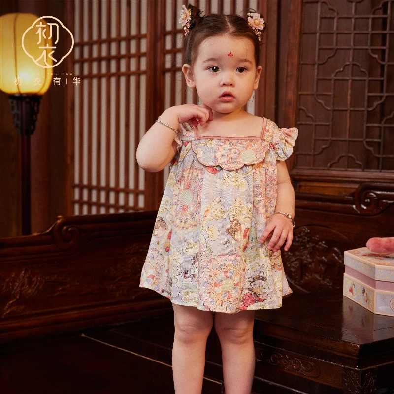【217】婴儿连衣裙夏季新款薄款透气柔软宝宝汉服国潮敦煌飞天