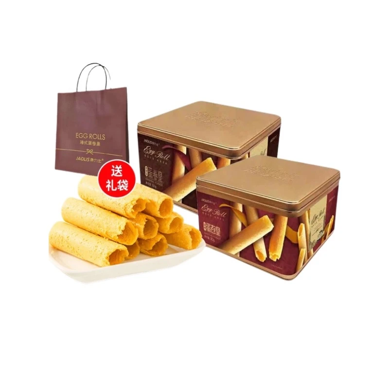 角力士原味黄油味蛋卷300g礼盒装休闲零食伴手礼饼干糕点礼盒佳选