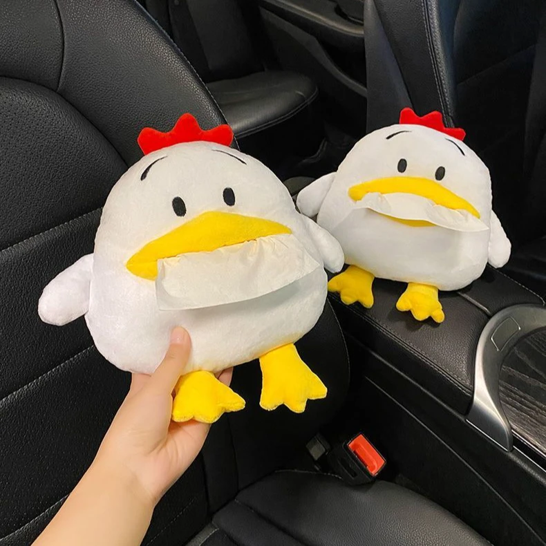 车载纸巾盒挂式可爱公仔网红爆款手工车内饰品纸巾抽汽车纸巾挂袋