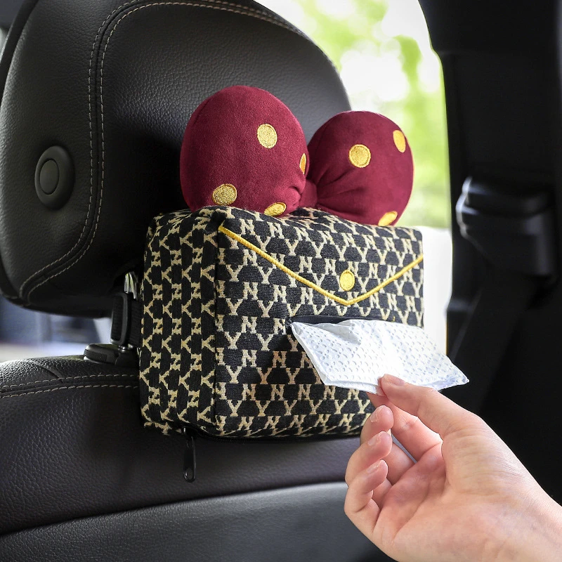 汽车纸巾盒挂式遮阳板高颜值内饰用品网红同款2023款前排挂式抽纸