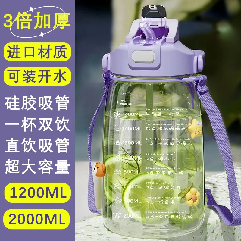 大肚杯子新款2024款吨吨杯大容量水杯成人女士运动水壶吸管杯加厚