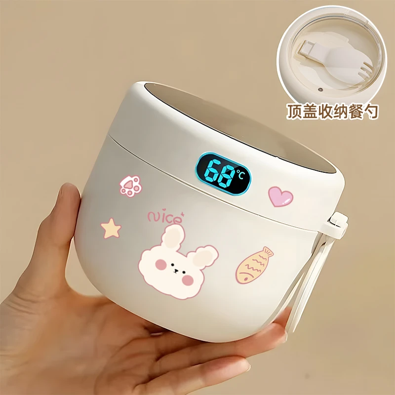 上班族保温早餐杯带盖勺外带专用豆浆杯便携粥杯燕麦杯杯子麦片杯