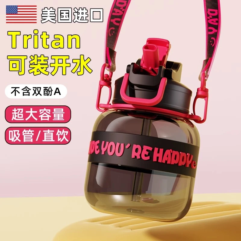 水杯大容量耐高温女新款2024大水壶高颜值户外便携大肚杯带吸管杯