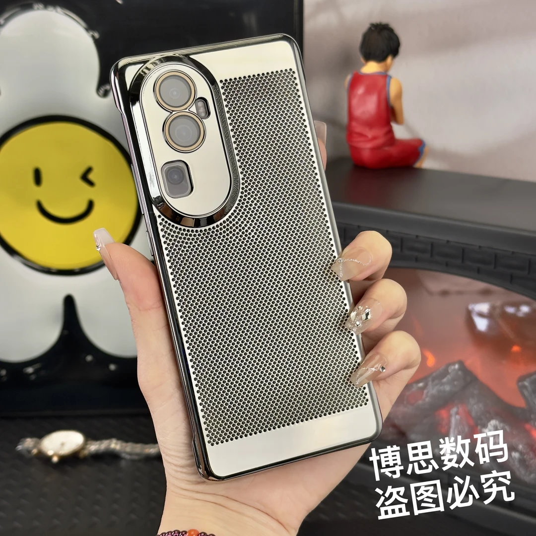 适用oppo reno10Pro+手机壳【超薄散热+全包镜头护镜】散热保护套