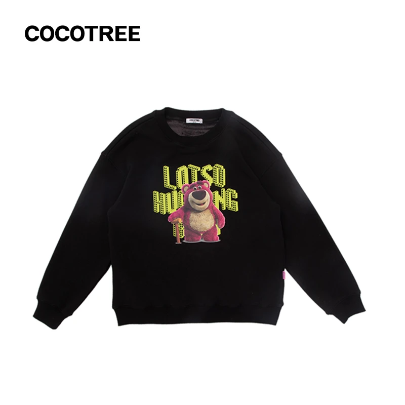 COCOTREE棵棵树迪士尼联名加绒卫衣冬季女童中领草莓熊印花卫衣
