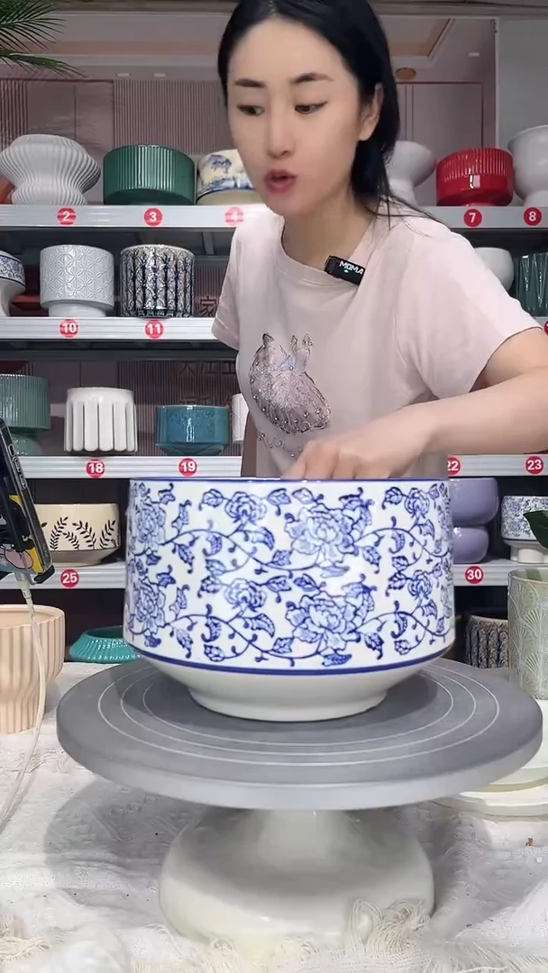 【闪购商品】陶瓷20CM以下高温陶瓷花盆-花小20*14