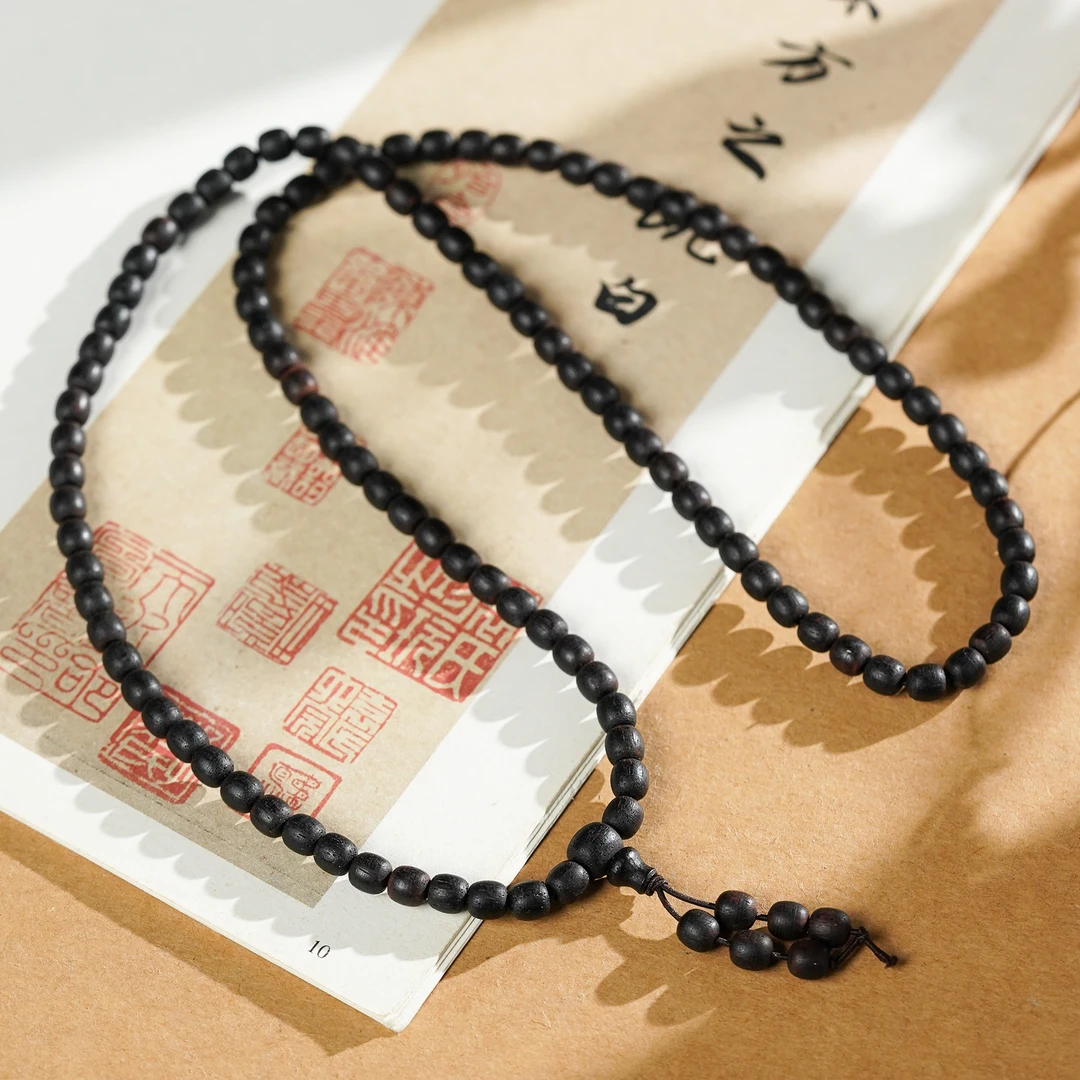 海南十亩降真香素串鼓珠桶珠6MM多圈手串