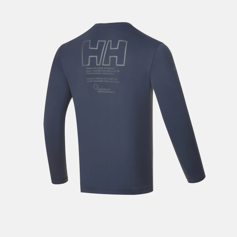 [韩东君同款]HELLY HANSEN/HH男套头衫内搭简约长袖T恤HC2WRHT31M