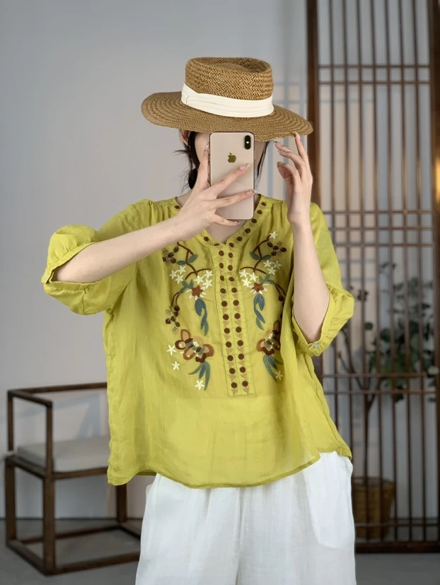 苎麻孤品上衣清版