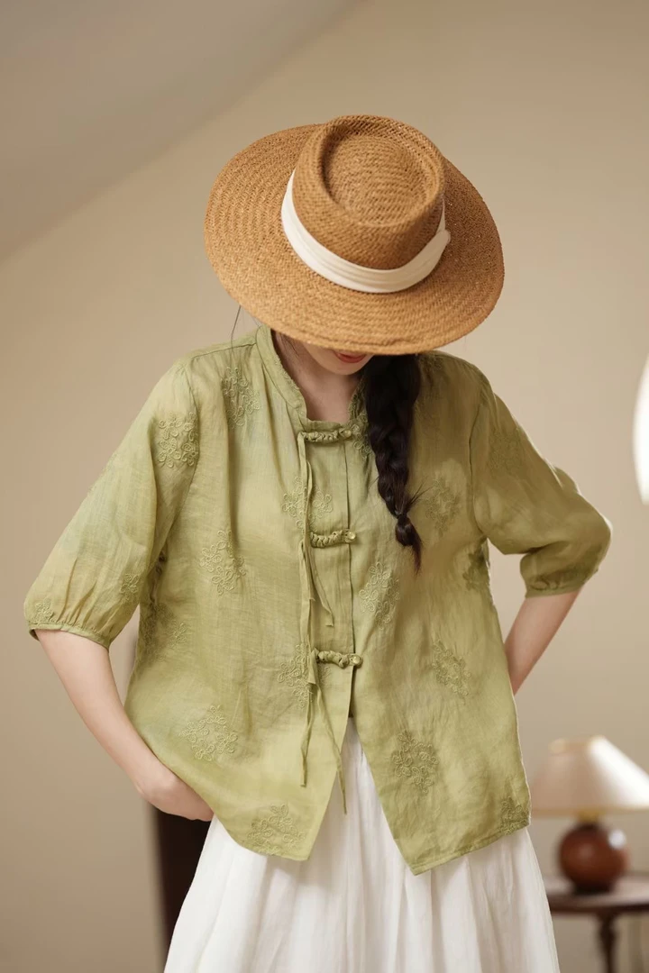 苎麻孤品上衣清版