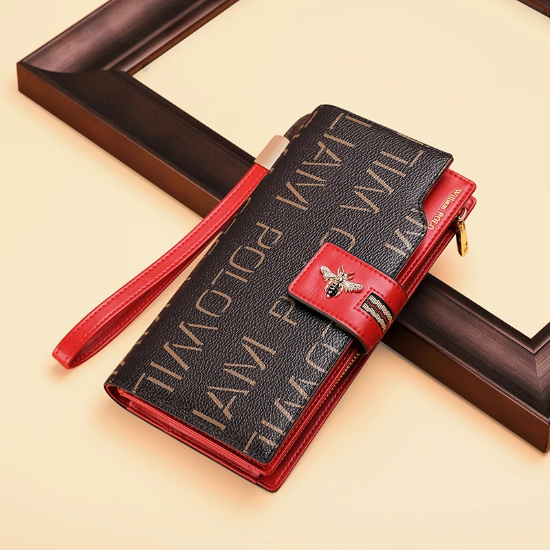 英皇保罗防盗刷钱包女士长款钱夹大容量多卡位多功能手拿包女时尚