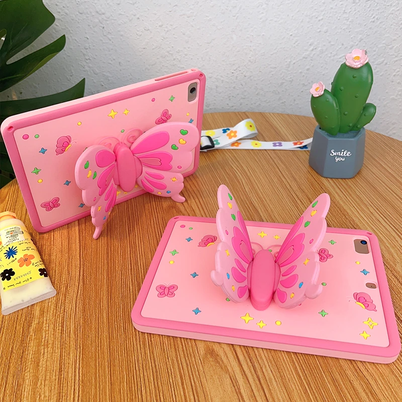 蝴蝶ipad8保护套air4苹果9平板5电脑Pro11硅胶mini3支架12.9防摔
