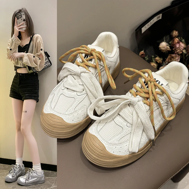 【汐月好物】小众复古板鞋2024新款秋季女鞋ins透气百搭休闲鞋潮鞋