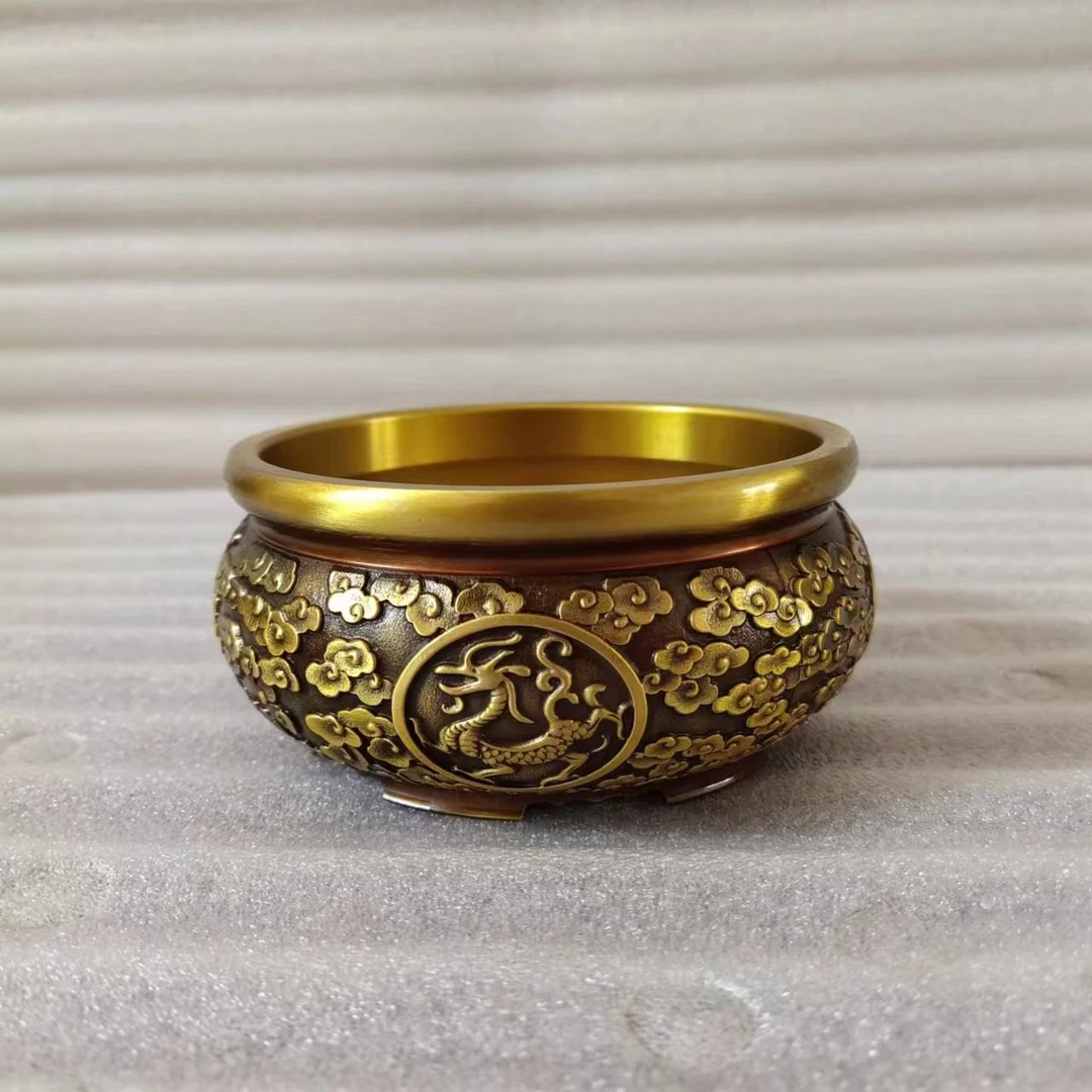 纯铜祥云聚宝盆 家居饰品 摆件