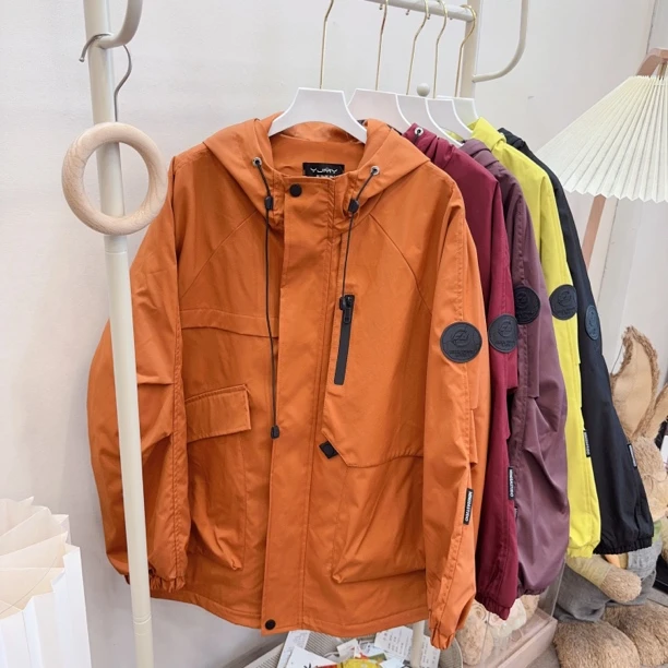 胖胖家*6128新款加棉保暖糖果色冲锋衣外套