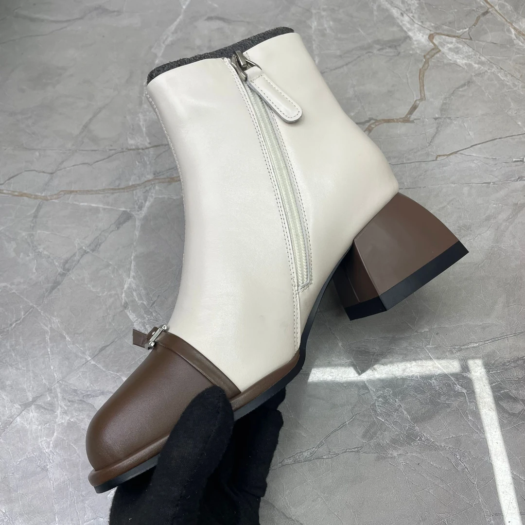 bcf（ 孤品）36 -38码粗跟女靴(牛皮)35122-3