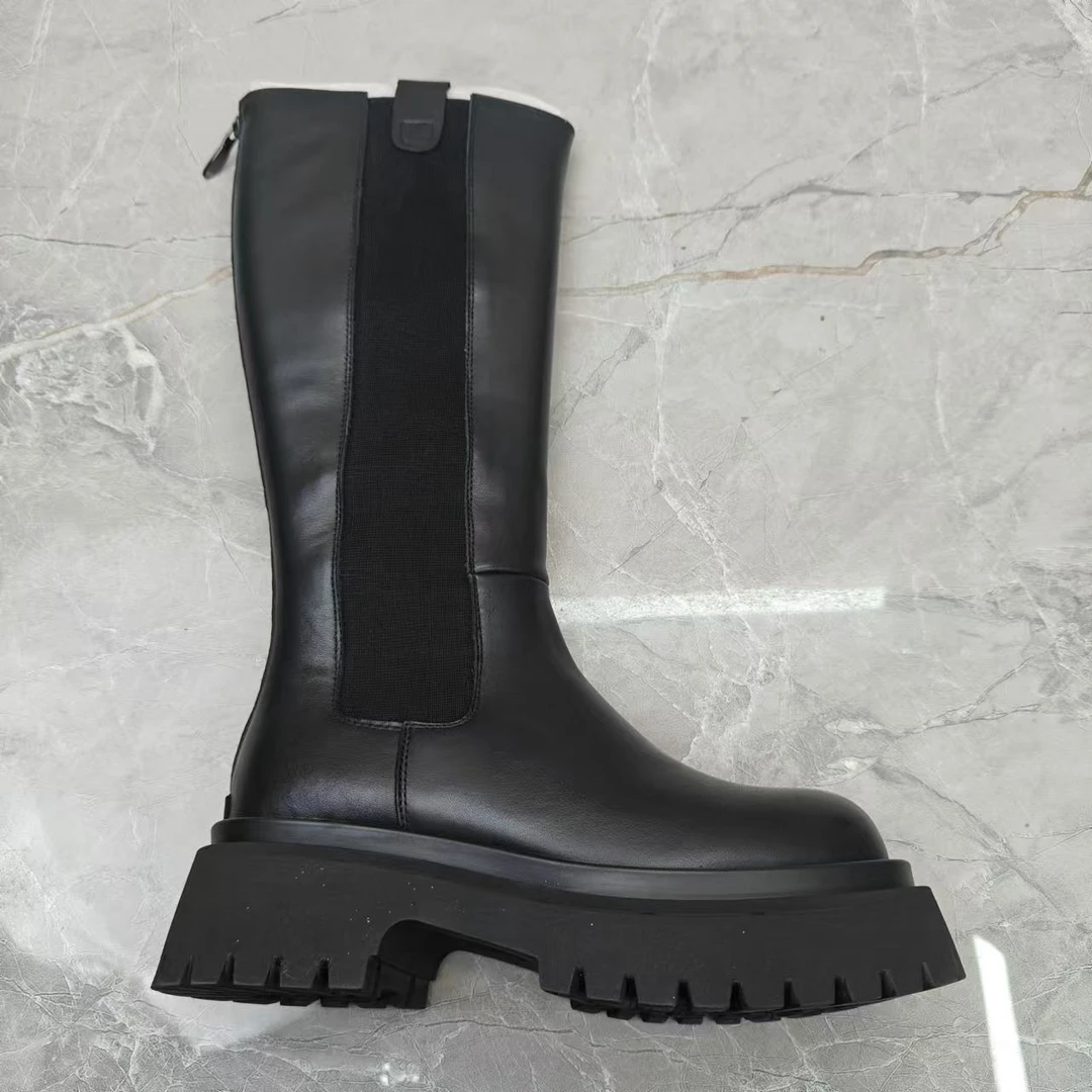 h（孤品）38/40粗跟女靴长靴(牛皮)2024