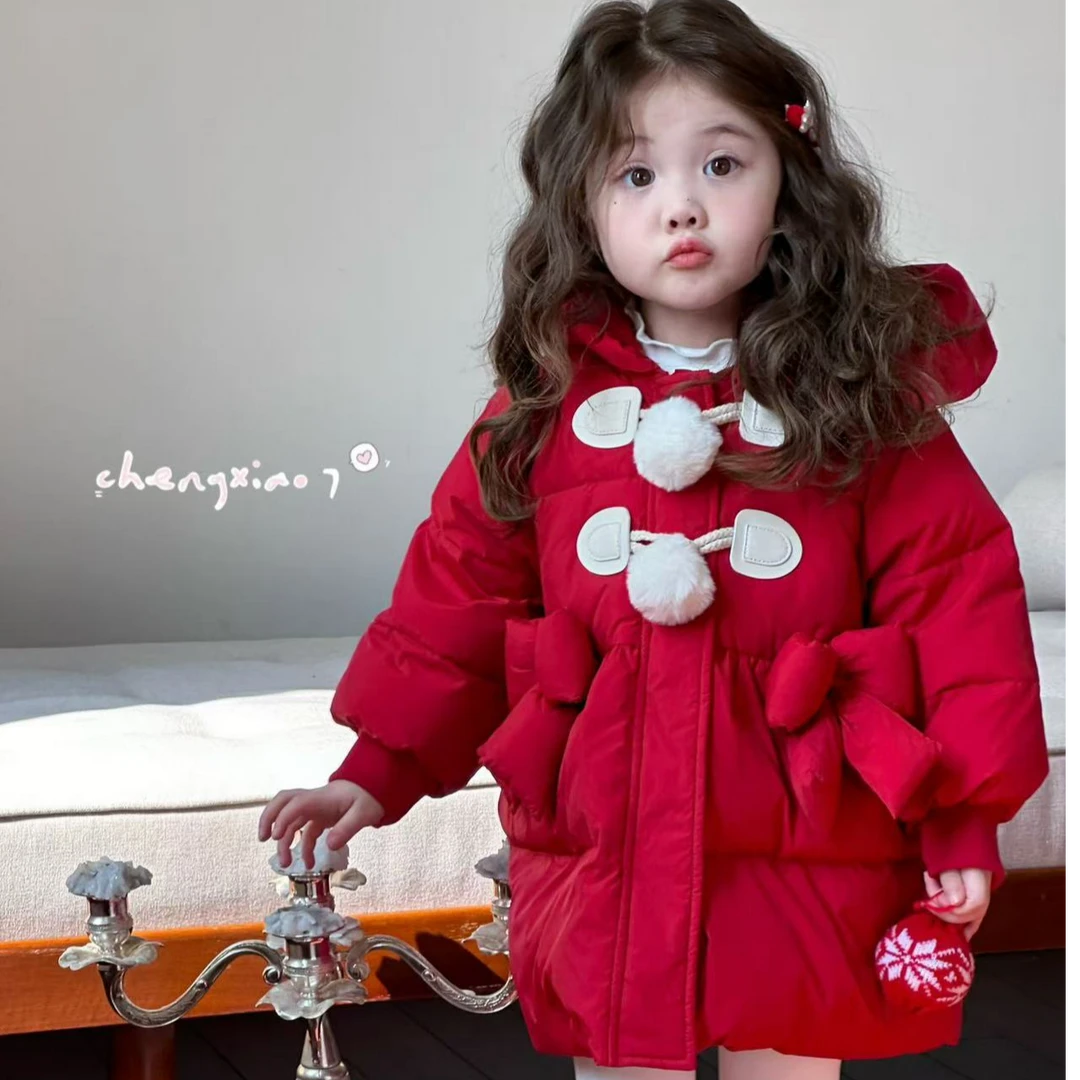 小石榴童品 cheng小七羽绒服  红色
