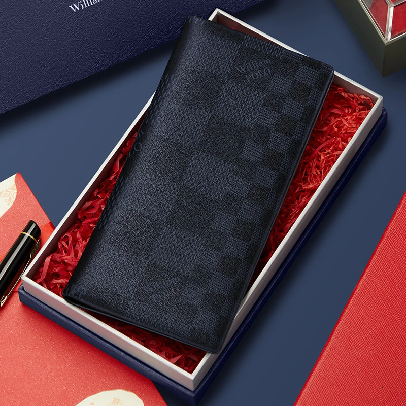 英皇保罗正品钱包男士2025新款长款真皮皮夹多卡位卡包超薄软钱夹