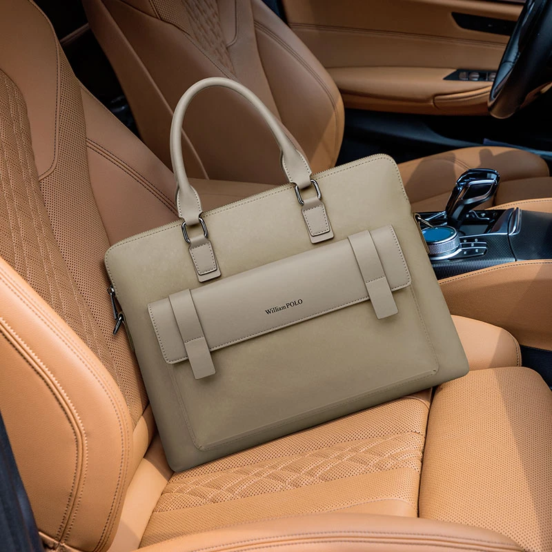 英皇保罗公文包新款男士斜挎包通勤商务休闲手提单肩挎包电脑包男