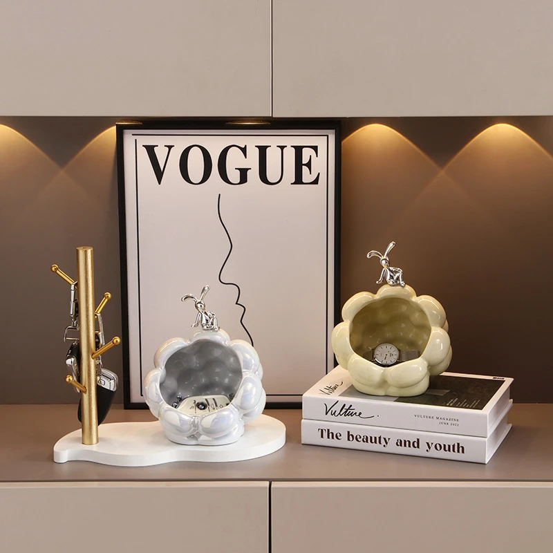 入户玄关摆件进门钥匙收纳客厅鞋柜装饰品门口置物架乔迁新居礼品