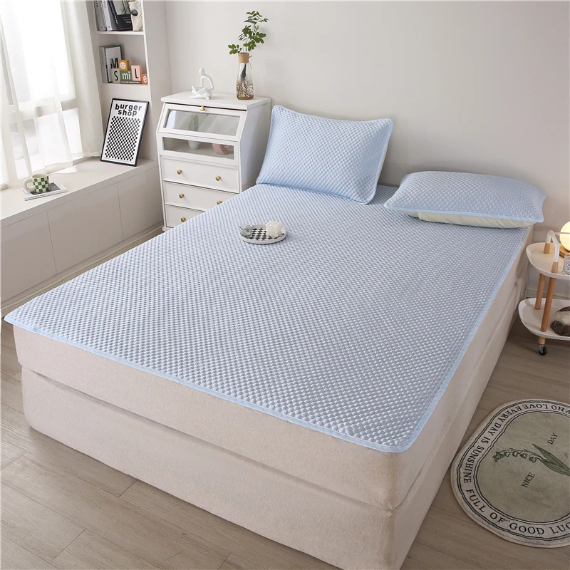 【加厚冰豆豆加速冷感凉席三件套】床单款1.8*2.0/以直播间介绍为准