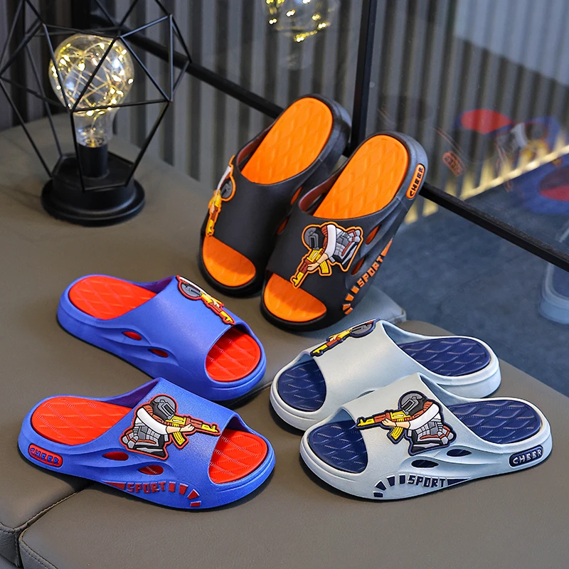 儿童凉拖鞋亲子男新款成人夏季卡通软底防滑居家洗澡浴室户外