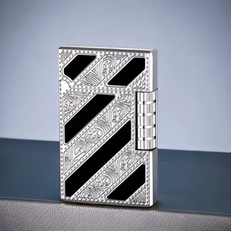 高档朗声钢音金属砂轮打火机充气体高颜值个性复古耐用送男友礼物