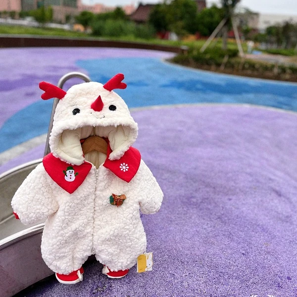 2024冬款新品圣诞雪人款加绒加厚爬服连体衣