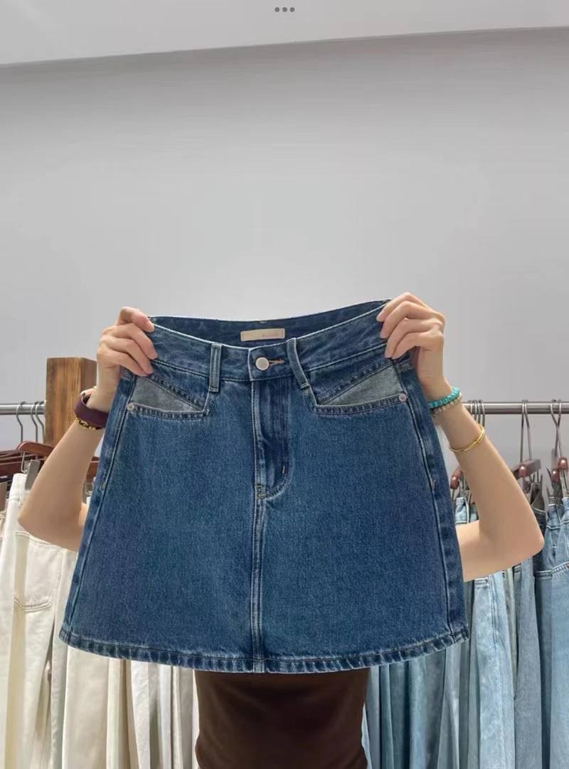Kabodo01657现货牛仔短裙2024夏季新款半身裙韩版高腰显瘦A字热裙