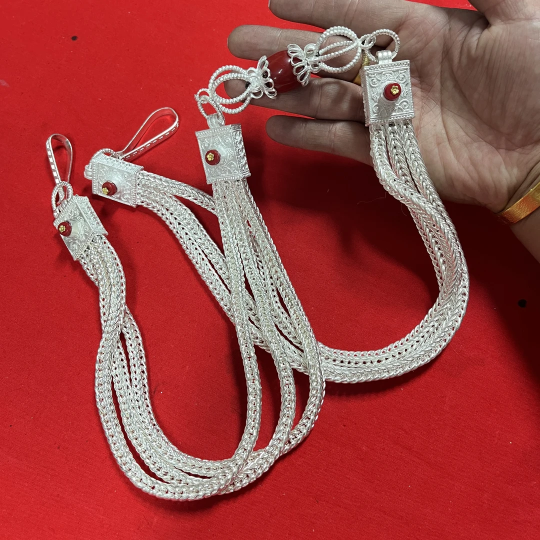 2024新款白铜镀银腰间腰链网红链条挂件跳舞跳舞搭配发邮政包邮